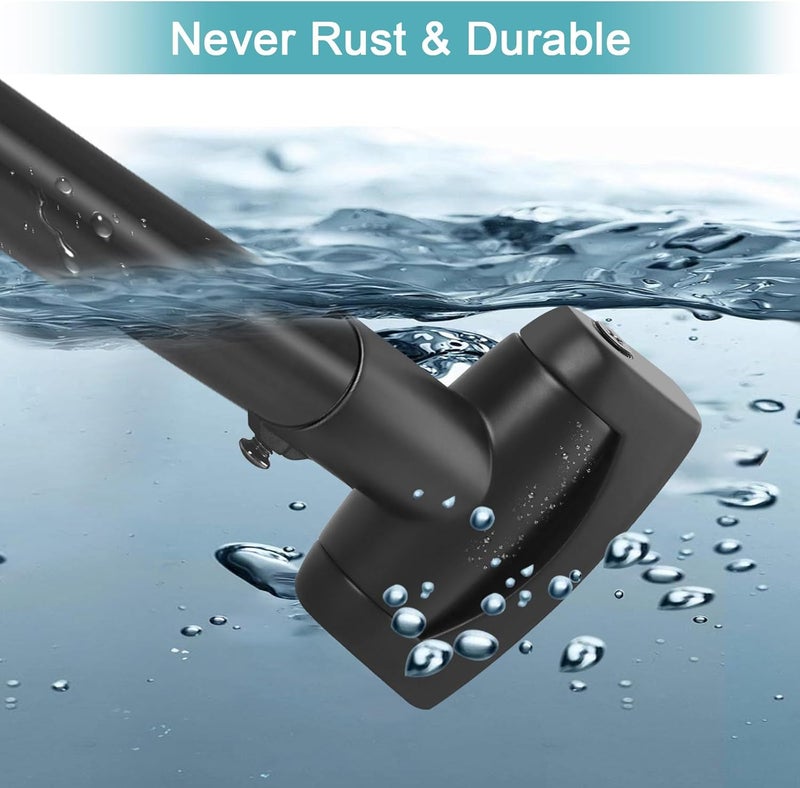 YNL Curved Shower Curtain Rod 35-82In(2.9-6.8Ft), Matte Black Rounded Rustproof Shower Rod for Bathroom Bathtub, Adjustable Arched Shower Rod, Never Rust|Extra Space|Non-Slip|Expandable|Need to Drill - Image 4